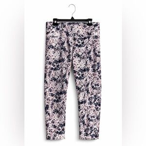 Balance Collection Capri Leggings High Waist Tie Dye Pink Black Large